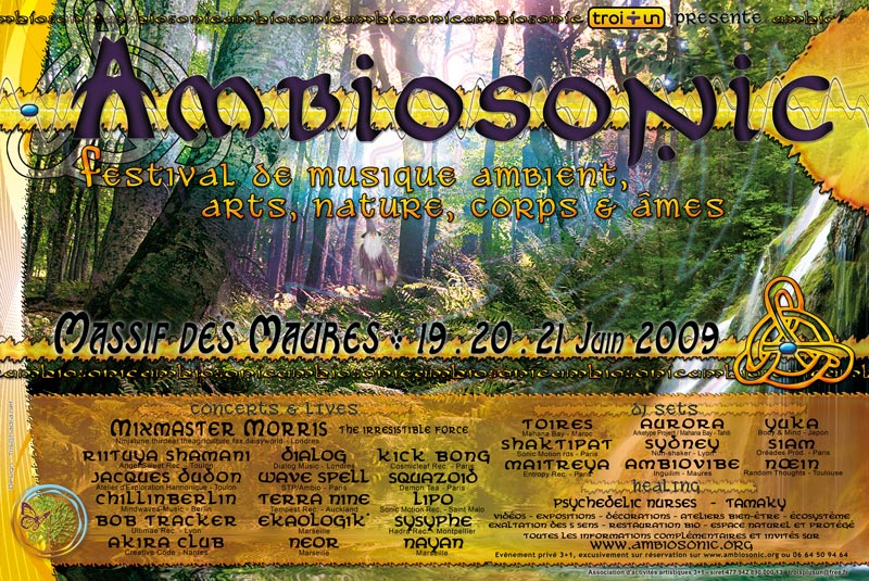 affiche du festival Ambiosonic 2009