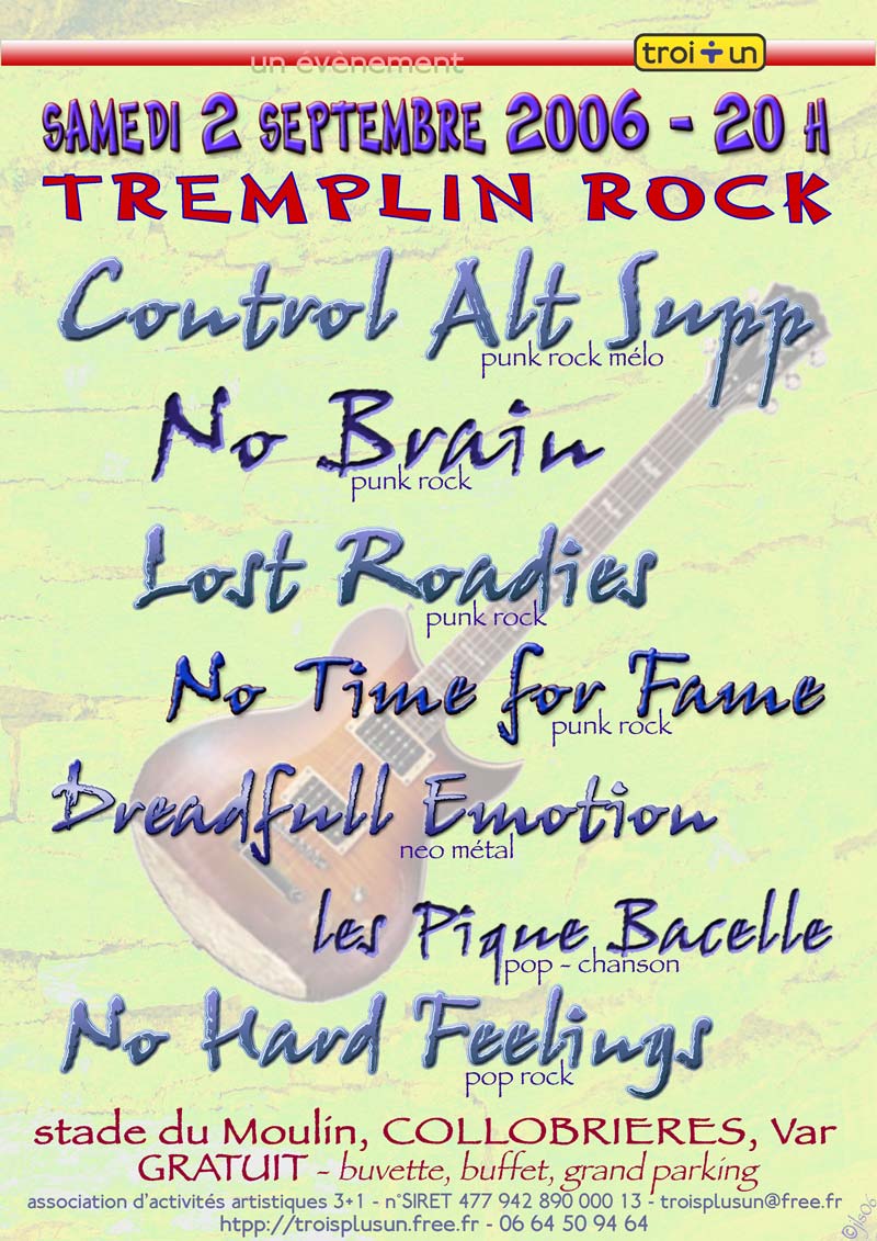 affiche du tremplin rock